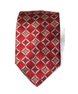 Tom James Innocenti Mens 100% Silk Necktie Geometric Made In The USA  - £8.73 GBP