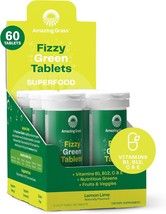 Amazing Grass Fizzy Green Tablets Superfood Lemon Lime: Green Superfood Water Fl - £21.57 GBP