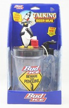 VINTAGE in BOX 1997 Budweiser Bud Light Beware of the Penguin Talking Beer Mug - £38.69 GBP