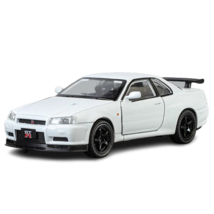White 1:32 Nissan GTR R34 Skyline Supercar Alloy Metal Diecast Car Model - $23.99
