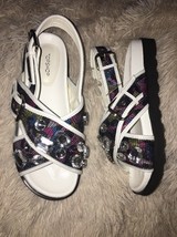 Topshop FAST Crossover Embellished Flats MULTI COL SZ US 9.5 - £46.47 GBP