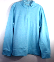 Augusta Sportswear Ladies Aqua Shadow Tonal Heather 1/4 Zip Pullover Siz... - $24.95