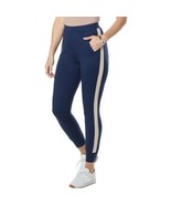 DIANE GILMAN Athletic Joggers W/ Stripe On the Side (TAUPE/NAVY, SMALL) ... - £13.83 GBP