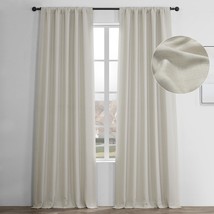 HPD Half Price Drapes Faux Linen Room Darkening Curtains - 120 Inches Long - £37.07 GBP