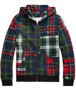 Polo Ralph Lauren Patchwork Plaid Zip Fleece Hoodie ( M ) - $197.97