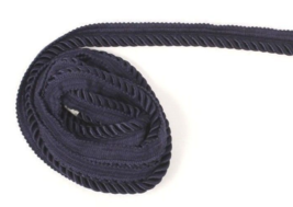 Vintage Navy Satin Twist Welting for Home Decor Pillow 3 yards USA New C... - $17.99