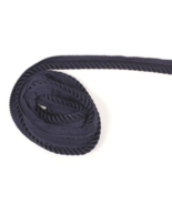 Vintage Navy Satin Twist Welting for Home Decor Pillow 3 yards USA New C... - $17.99