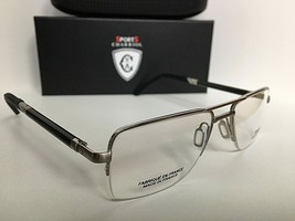 New Charriol Sport SP 23013 C6 54mm Silver Semi-Rimless Men&#39;s Eyeglasses Frame - £117.26 GBP