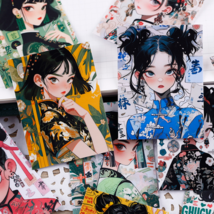 16 Pcs Cute Traditional Chinese Hanfu Stickers Set Scrapbooking Diary Journal  - £6.07 GBP