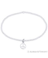 Peace Sign Hippie Movement Charm Ball Bead .925 Sterling Silver Stretch ... - €25,30 EUR Peace Sign Hippie Movement Charm Ball Bead .925 Sterling Silver Stretch ... - €25,30 EUR