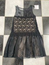NWT 100% AUTH Red Valentino Black Lace Embroidered Organza Dress US 02 - £387.96 GBP