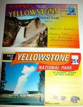 2 1960s Yellowstone Souvenir Postcard Folder Photo Sets - £10.20 GBP