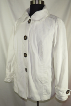 Plus Size 14/16 Lane Bryant White Corduroy Jacket, Pockets - $29.99