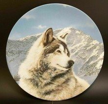 Solitary Watch Wild Spirits Wolf Porcelain Collector Plate Thomas Hirata - £9.38 GBP