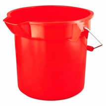 14 Qt Quart Heavy Duty Red Plastic Bucket R Ound Pail w/ Pour Spout Rubbermaid - £42.06 GBP