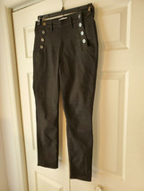 Ann Taylor LOFT Modern Skinny Black Sailor Button Down Front Pants (NWOT) - £31.61 GBP