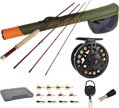Aventik Extreme Fly Fishing Combo Kit | 0–6wt Rod &amp; Reel Outfit w/ Trave... - $186.03 CAD