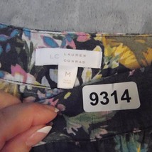 Lauren Conrad Shirt Womens Medium Lightweight Casual Floral Blouse Banded Sleeve - £18.29 GBP