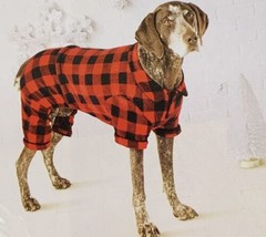 Wondershop Holiday Buffalo Check Flannel Dog Pajamas Size Medium up to 50lbs NEW - $14.74