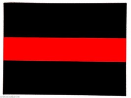 Thin Red Line Highly Reflective Firefighter&#39;s I.D. Vinyl Red Line Decal 3&quot;x 4&quot; - £2.18 GBP