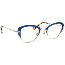 Miu Miu Eyeglasses VMU 53O VA7-1O1 Azure/Gold Butterfly Metal Italy 50[]24 140 - £128.19 GBP