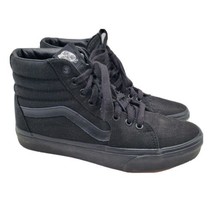 Vans Off The Wall Sneakers High Top Shoes 7.5 Mens Black 721356 - £26.87 GBP