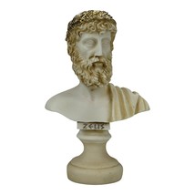 Zeus Father King of Gods Bust Head Greek Roman Statue Sculpture Patina 6... - $632.80 MXN