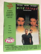 Vintage Wild things Print Ad 1990’s neve Campbell Matt Dillon PA3 - £4.72 GBP