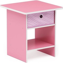 End Table, Side Table, Nightstand, And Bedside Table By, Pink/Light Pink. - £31.15 GBP