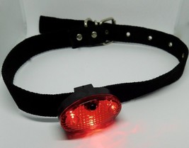 Lighted Dog Collar Red Light w/Black Strap - £7.98 GBP