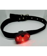 Lighted Dog Collar Red Light w/Black Strap - £7.91 GBP