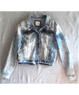 Mudd Womens Denim Jean Jackets Distressed Size Large Jacket Button Up Li... - $14.03