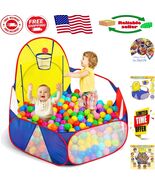 Portable Kids Ball Pit with Basketball Hoop – Bright Play Tent for Toddlers - $590.63 MXN