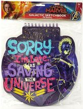 Marvel Captain Marvel Galactic Sketchbook 10x11in 50 Sheets Spiral Noteb... - $10.88