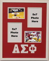 Alpha Sigma Phi Fraternity Licensed Picture Frame Collage 2-4x6 2-5x7 wall mount - £39.18 GBP