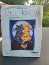 Latch Hook Rug Kit Wonder Art Moonlight Meow 15x20 Cat Kitten Craft USA  - £11.84 GBP
