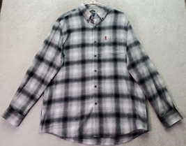 Chaps Performance Shirt Mens Large Multi Plaid Flannel Cotton Collar Button Down - £14.70 GBP