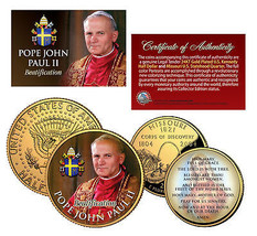 Pope John Paul Ii Beatification Missouri Quarter &amp; Jfk Half Dollar 2-Coin Set - £9.68 GBP