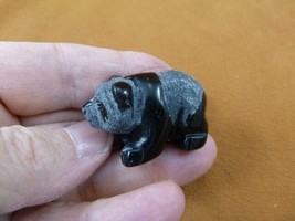 (Y-PAND-WA-550) walking PANDA BEAR bears BLACK ONYX stone gemstone gem f... - $18.69