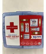 JOHNSON &amp; JOHNSON Portable First Aid Kit for Minor Wound Care 70pc Combi... - £4.67 GBP