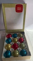 Vintage Shiny Brite Multi Color glass ornaments with box - £15.95 GBP