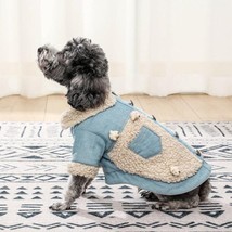 Cozy Denim And Fleece Two-Legged Dog Clothes - Perfect For Small To Medium Dogs - £16.65 GBP