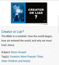 Creator Or Liar? | Jack T Chick | Gospel Bible Track - £3.47 GBP