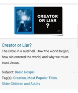 CREATOR OR LIAR? | JACK T CHICK | GOSPEL BIBLE TRACK - £3.47 GBP