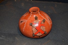 Painted Turtle Gourd, Gila River Indian Comm. 5-1/4” Tall, by Amil - £51.95 GBP