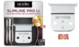 Andis Replacement Stainless Steel T Blade For Slimline Pro Li D-8,D-7 Trimmers - £27.96 GBP
