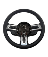 OEM leather steering wheel w/ pony &amp; Nav button. For some 6spd Mustang G... - $252.34 CAD