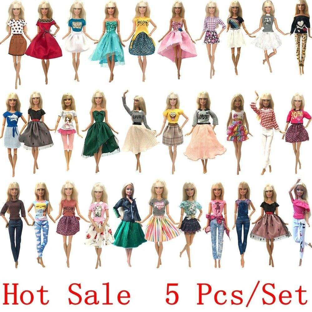 Primary image for 5 Set Doll Fashion Casual Wear Doll Dress Clothes For Barbie Doll Fashion Toys
