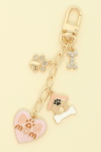  Dog Mom Theme Bag Charm Keychain - $25.55