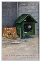 Comic Man In Dog House Gone To the Dogs UNP Bamforth DB Postcard Q19 - £4.20 GBP